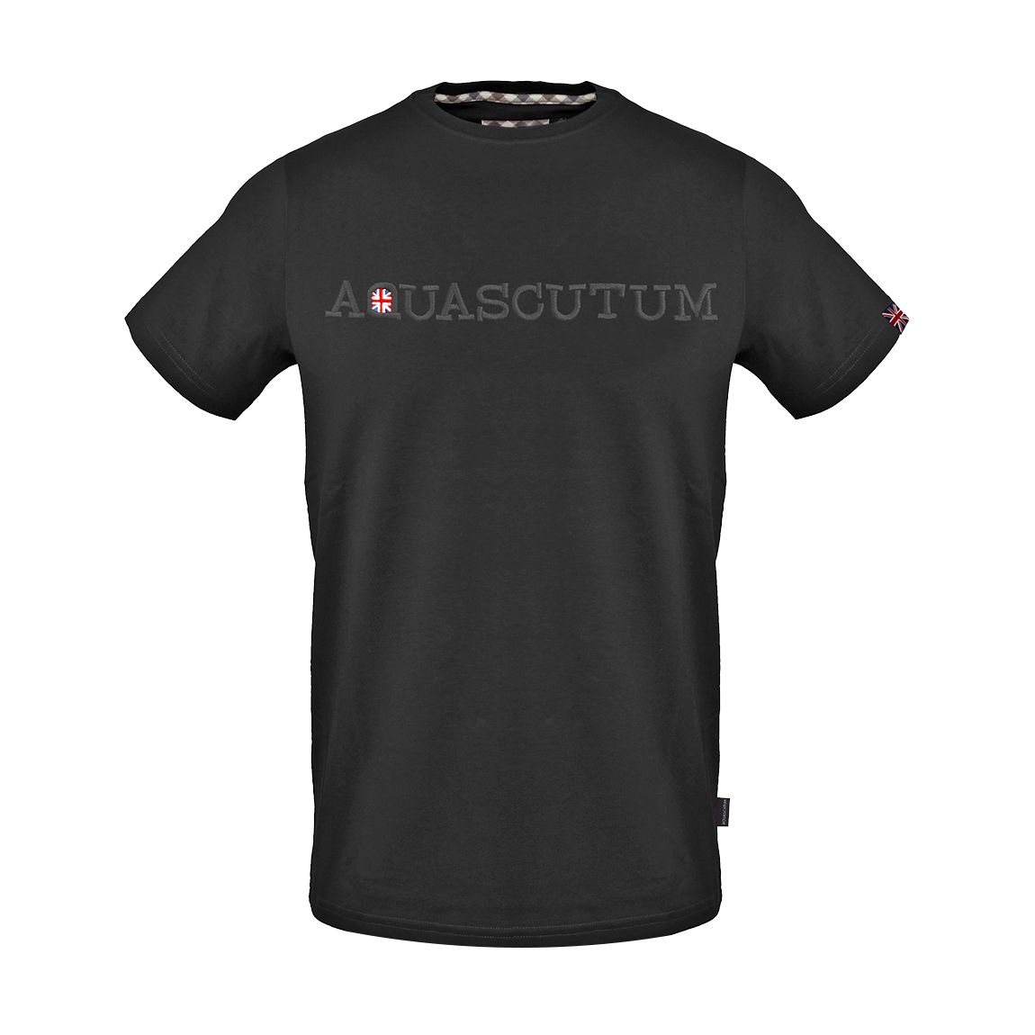 Black Embossed Logo Cotton T-Shirt main product photo