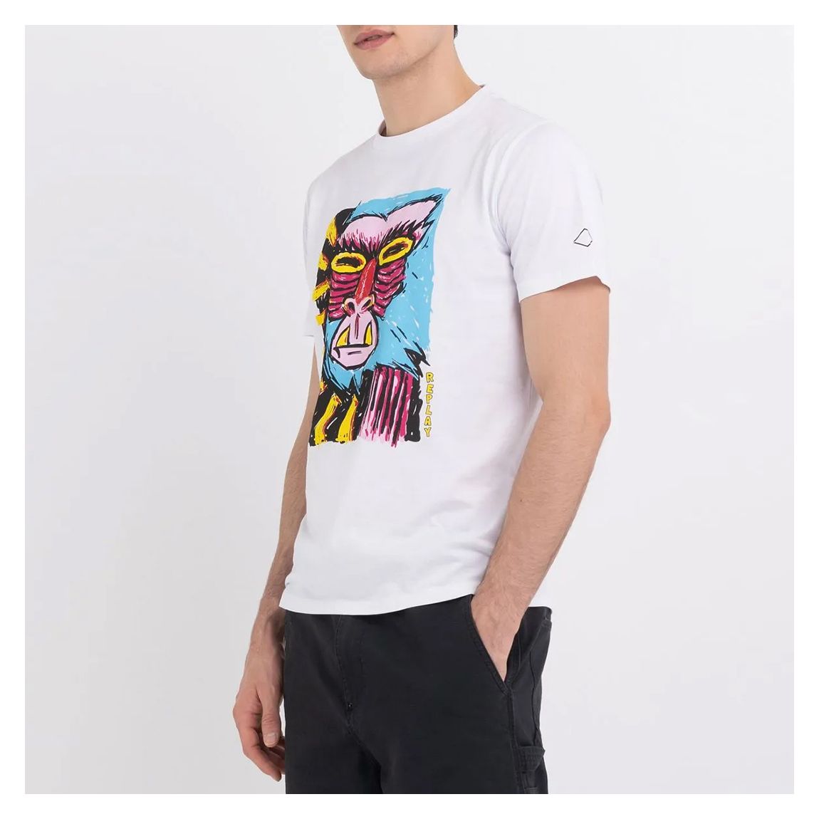 White Graphic Chest Logo T-Shirt main product photo