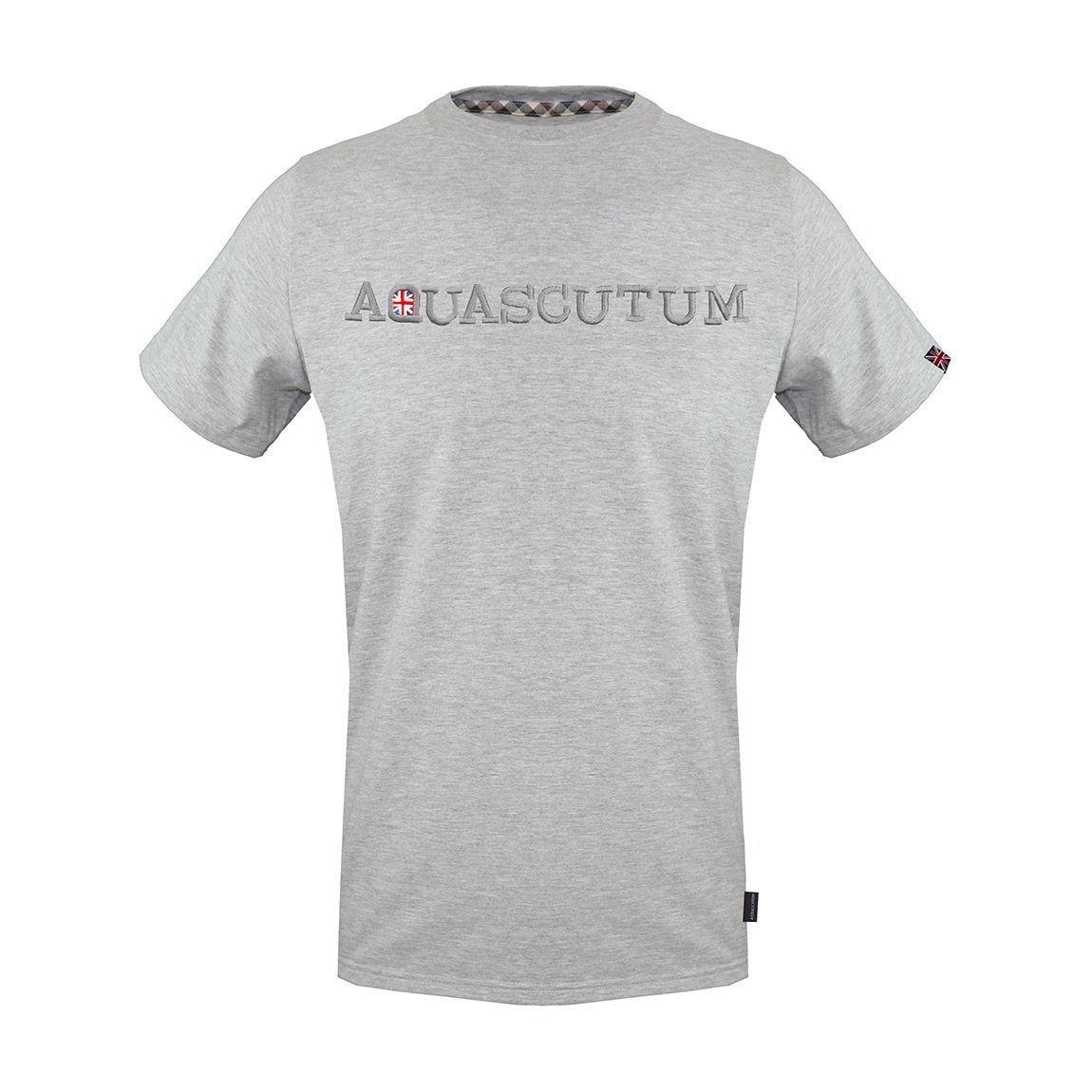 Grey Embossed Logo Cotton T-Shirt main product photo