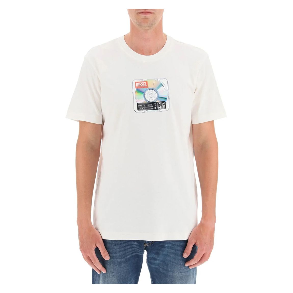 White Diegor Graphic Cotton T-Shirt main product photo