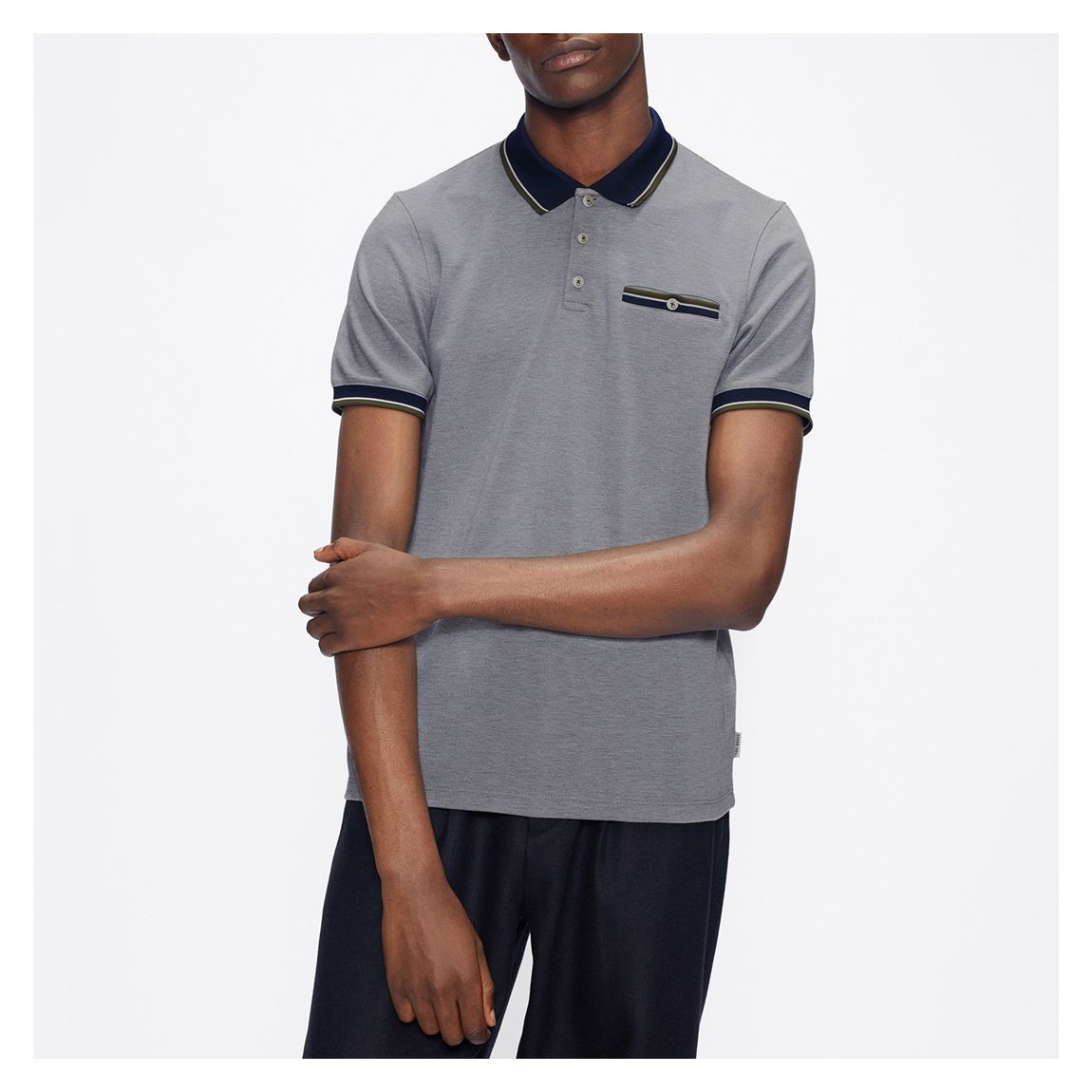 Navy Chipa Short Sleeve Polo main product photo
