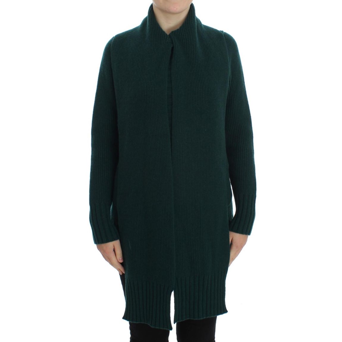 Dolce Gabbana Cardigan Long Sleeves High Neck Wo - Green Sweaters main product photo