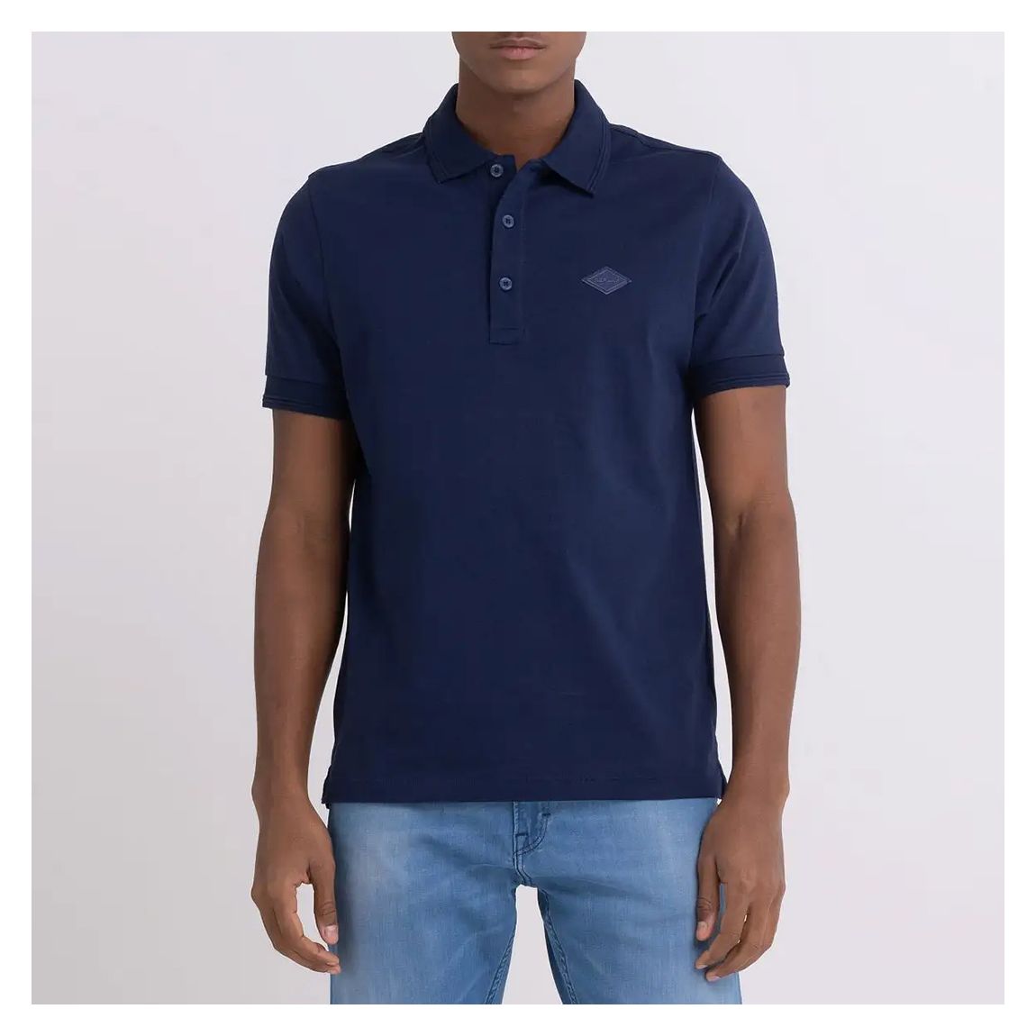 Navy Cotton Polo Shirt main product photo