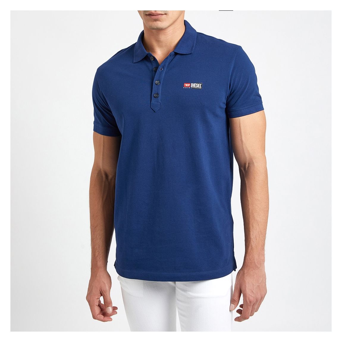 Blue T-Weet-Split Cotton Polo Shirt main product photo