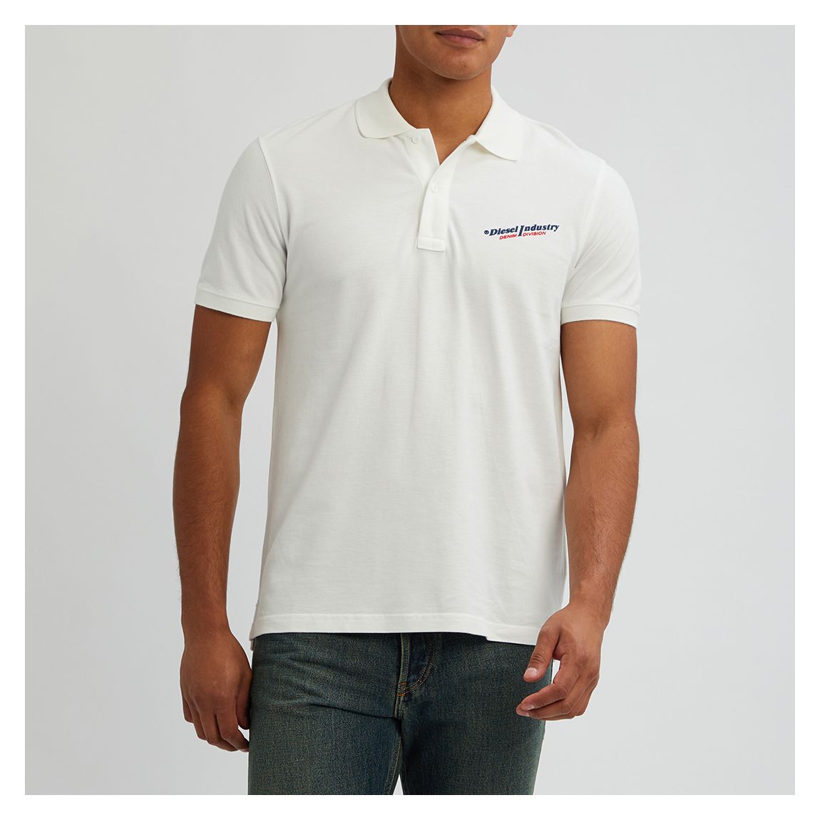Ecru Smith Cotton Polo Top main product photo