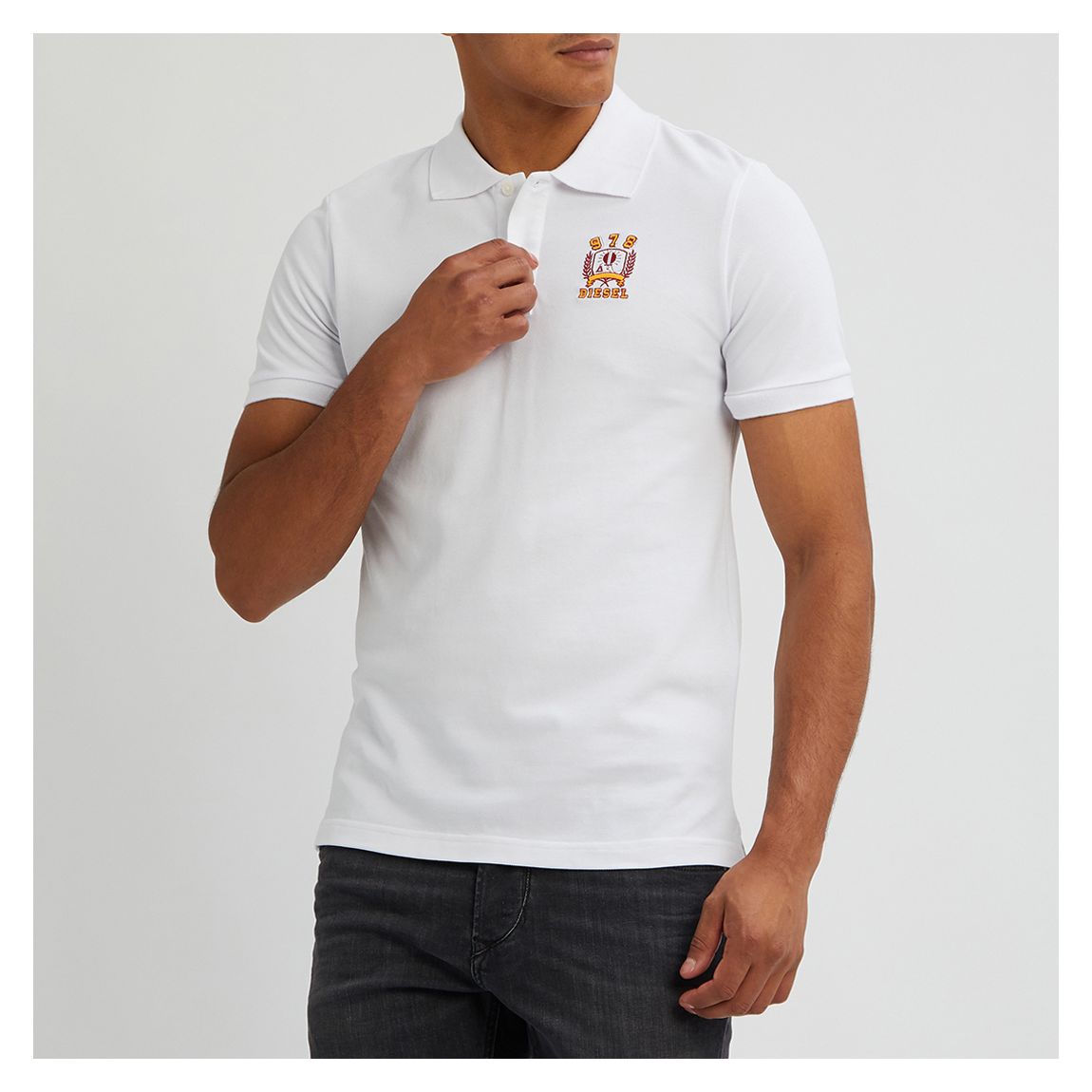 White Smith Cotton Polo Top main product photo