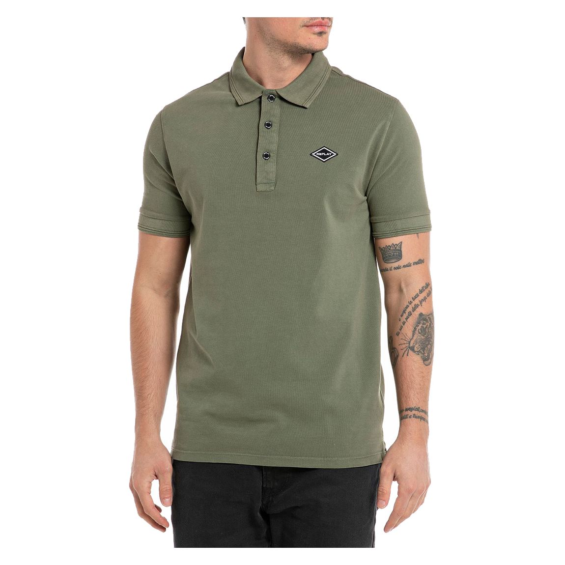 Khaki Cotton Polo Shirt main product photo