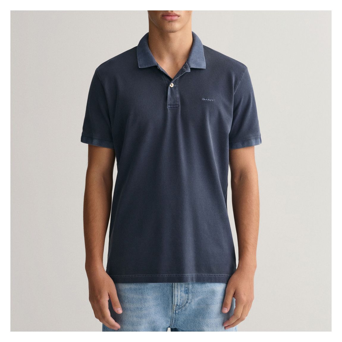Deep Blue Pique Polo Shirt main product photo