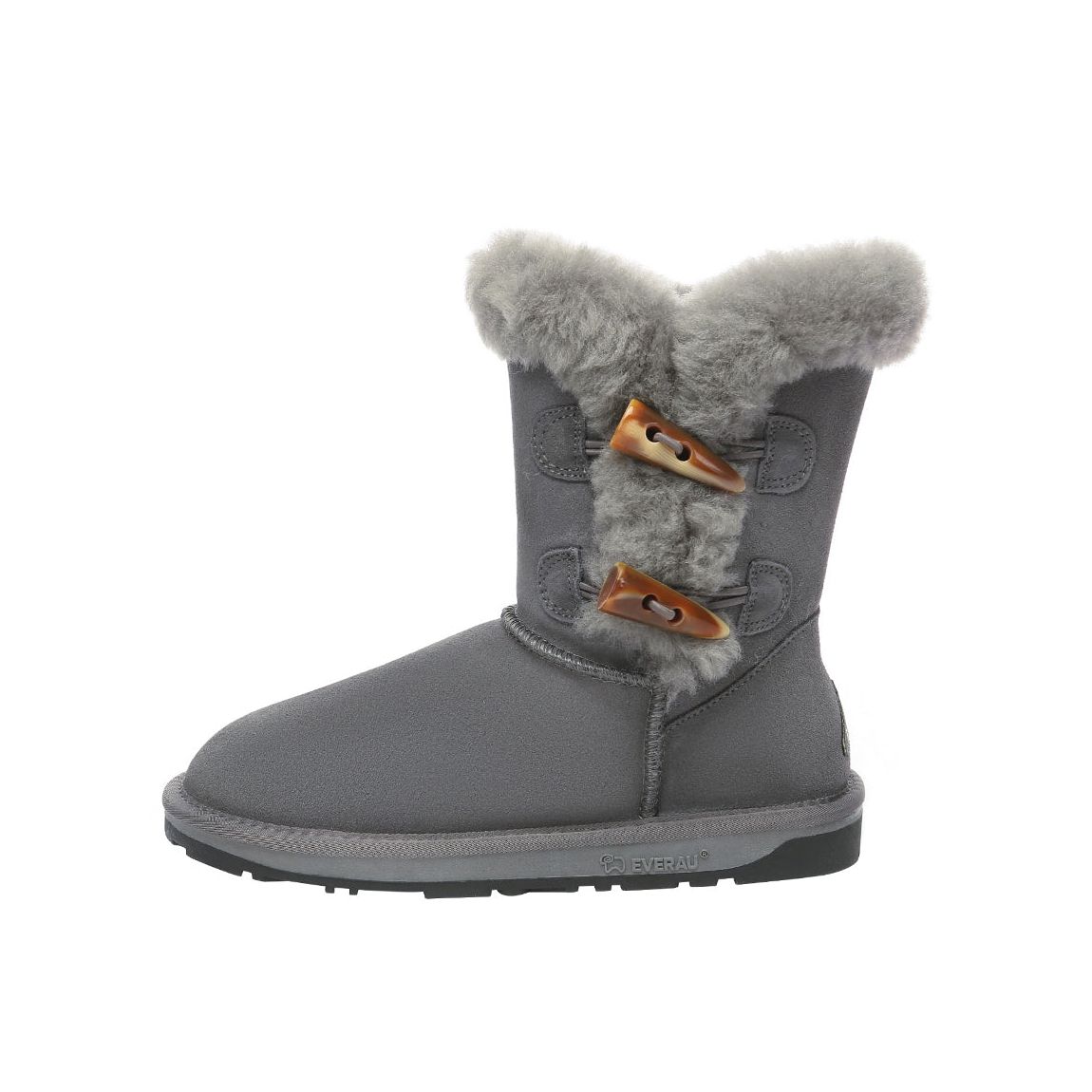 Women's Grey Stork Button Short Boots main product photo