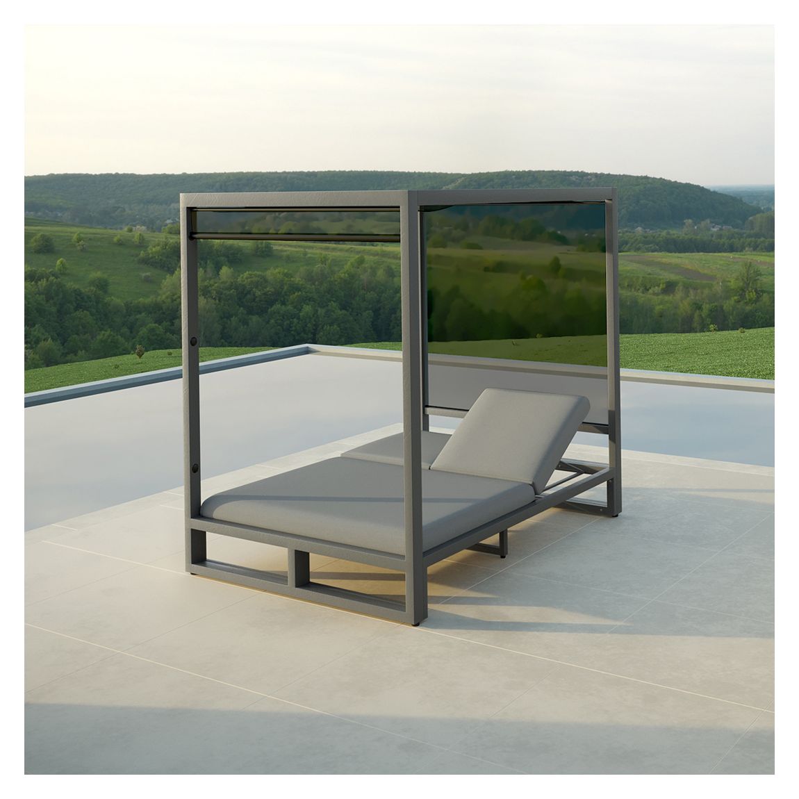 Allure Cabana Double Sunlounger, Flanelle main product photo