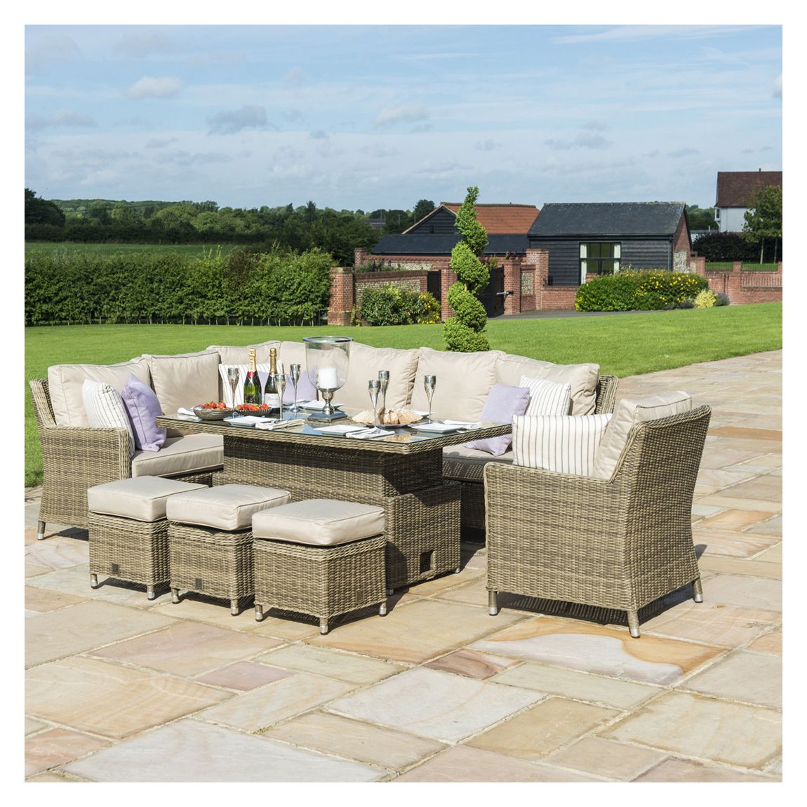 Winchester Corner Dining with Chair, Rising Table & Ice Bucket main product photo
