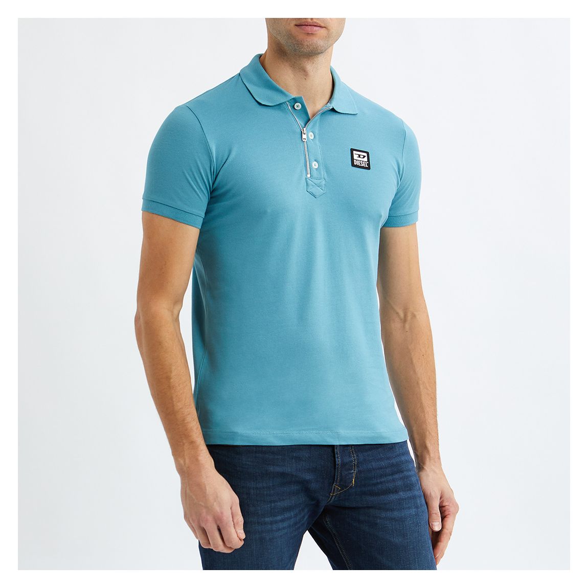 Blue Harry Stretch Cotton Polo Shirt main product photo