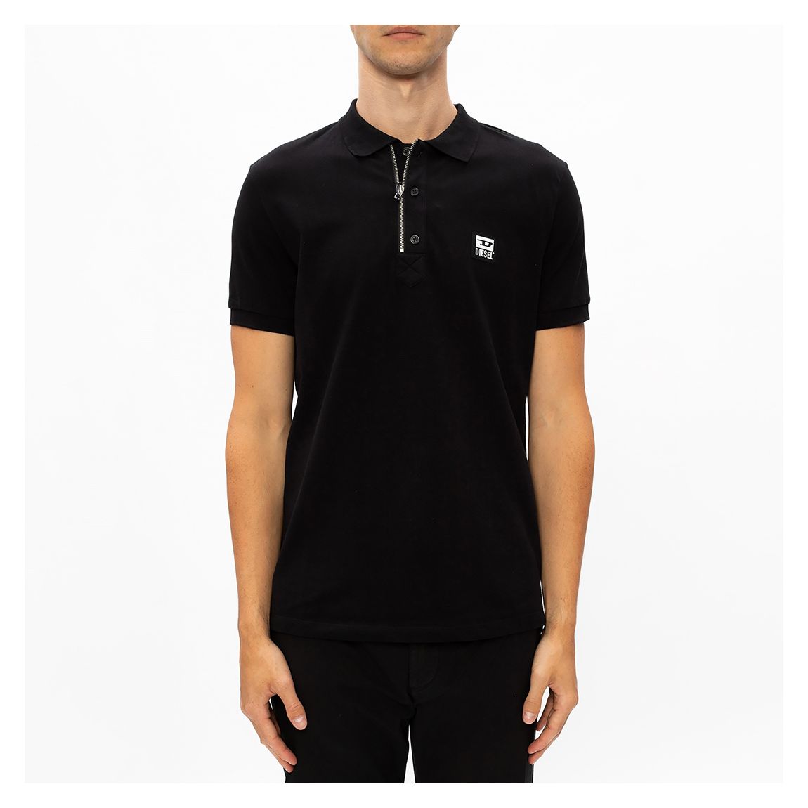 Black Harry Patch Logo Polo Shirt main product photo