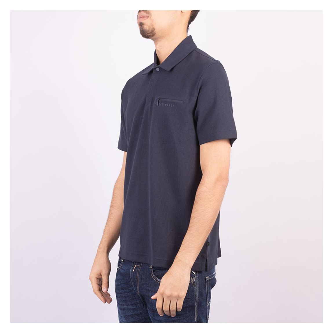 Navy Wave Regular Fit Polo Shirt main product photo
