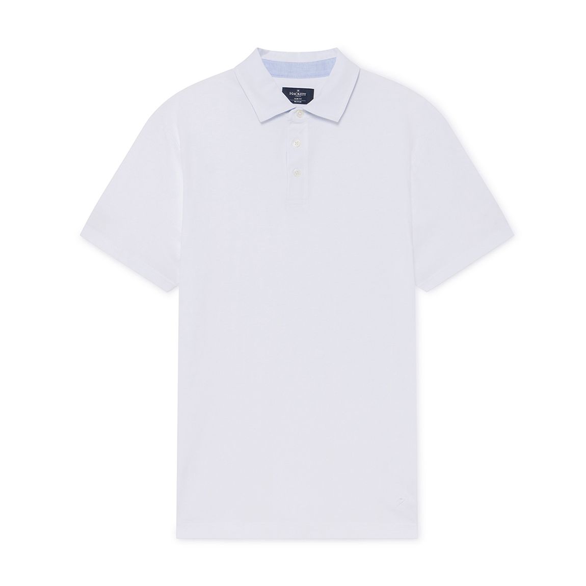 White Cotton Collared Polo main product photo