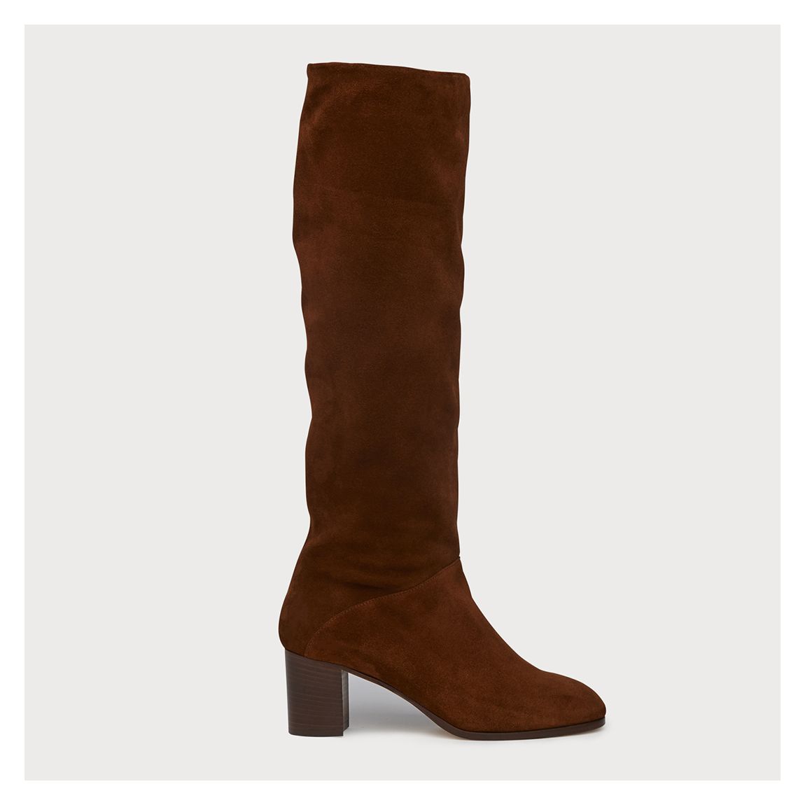 Brown Tan Split Suede Esti Knee High Boots main product photo