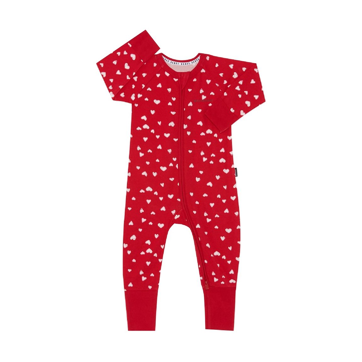 Red Zip Cotton Blend Wondersuit main product photo
