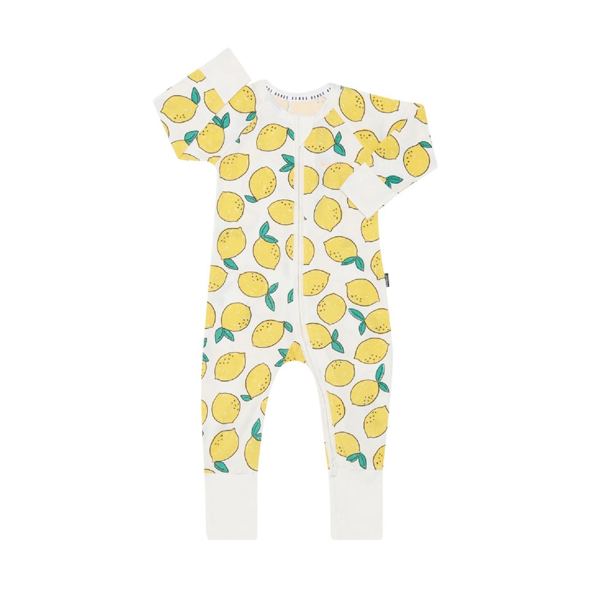 White Lemon Zip Cotton Blend Wondersuit main product photo
