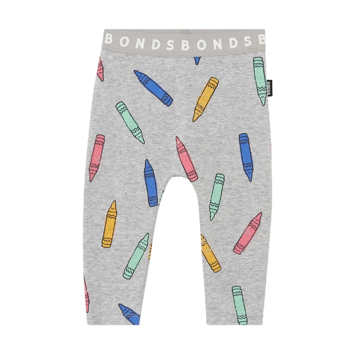 Grey Crayon Stretch Cotton Blend Leggings main product photo