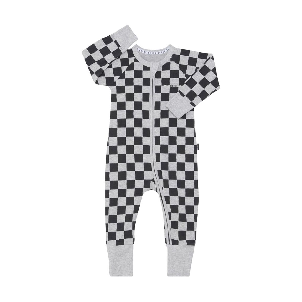 Black Check Zip Wondersuit main product photo