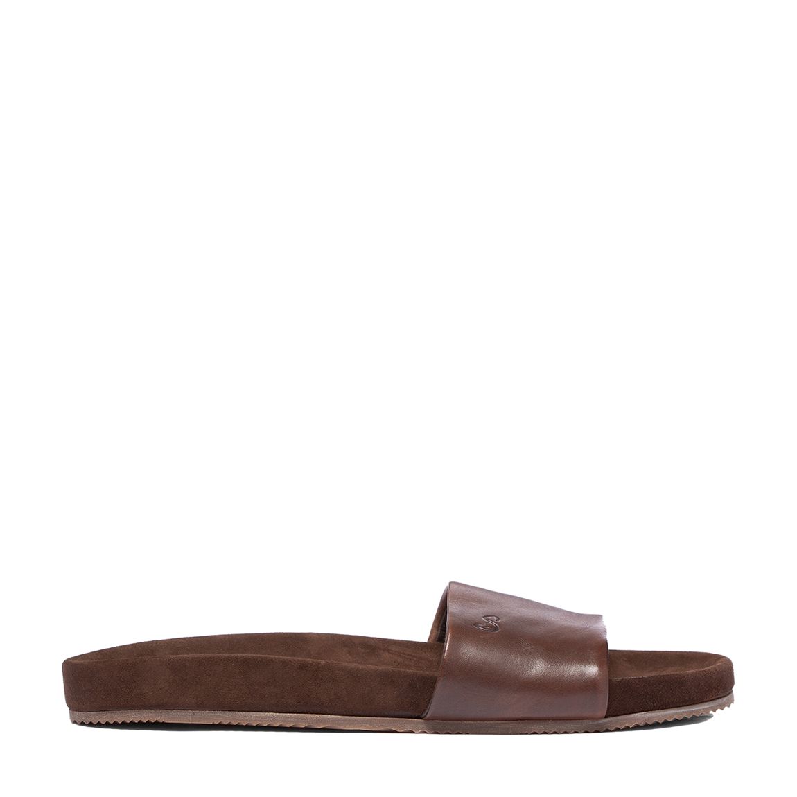 Brown Arran Leather Sliders main product photo
