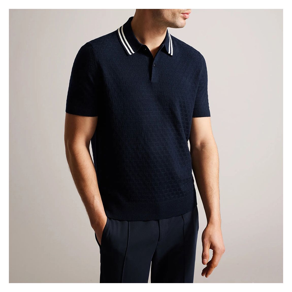 Navy Mahana Polo Shirt main product photo