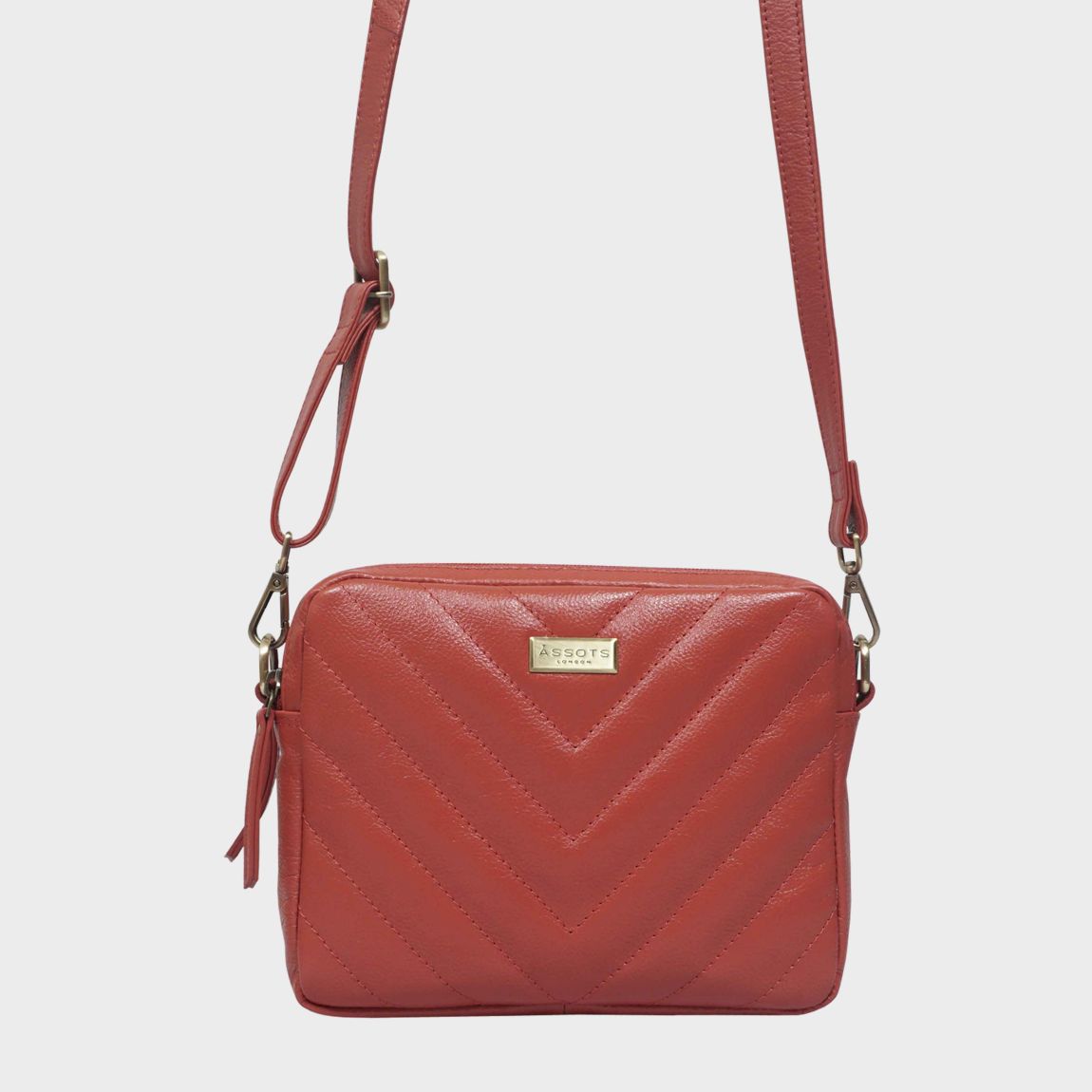 'IRIS' Quilted Soft Pebble Grain Leather Crossbody Bag main product photo