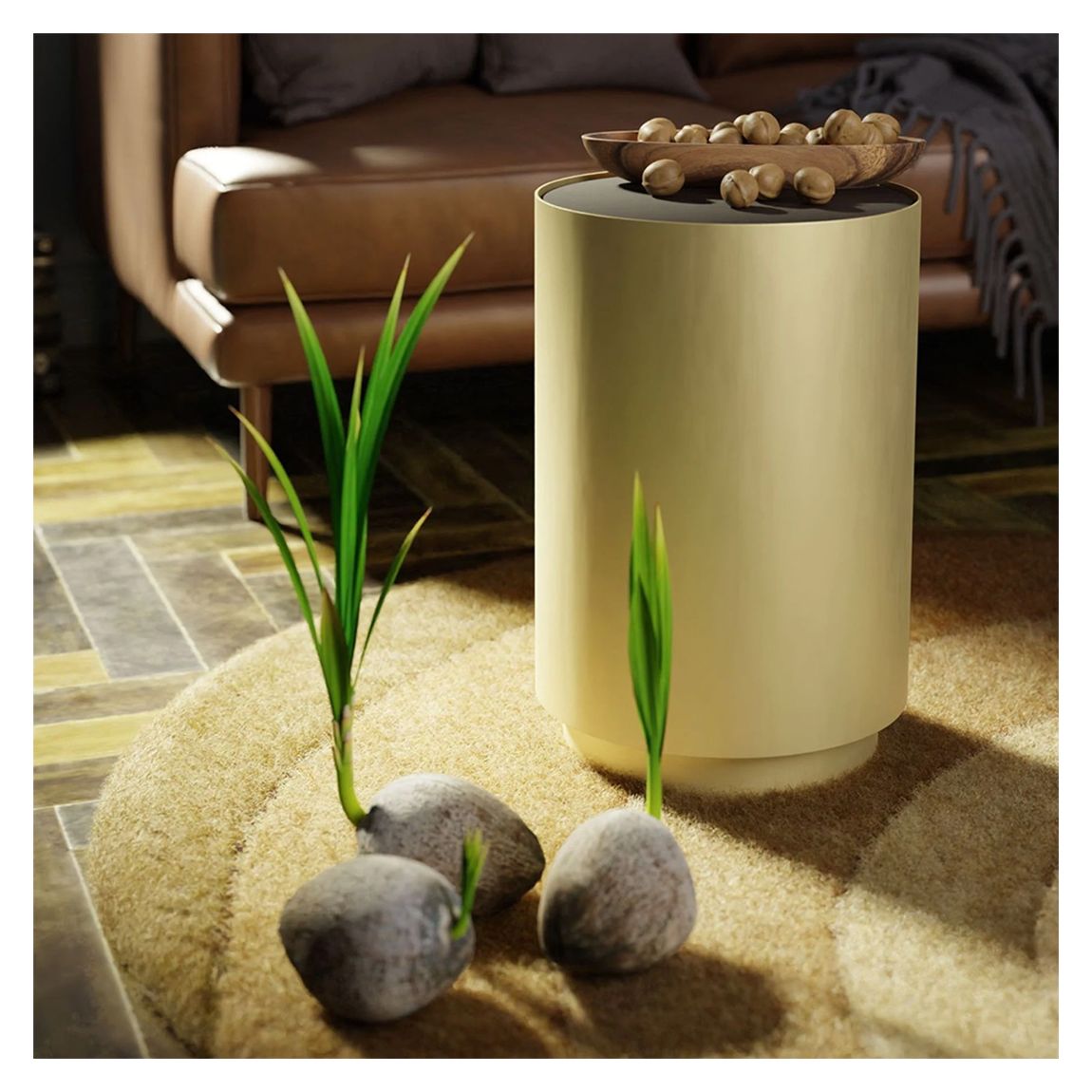 Veronique Side Table, Brass main product photo