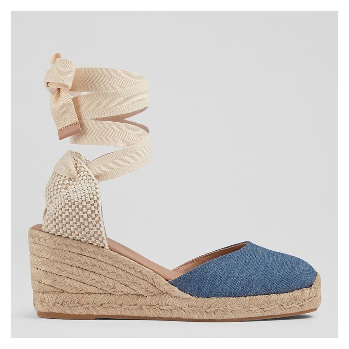 Blue Denim Maureen Espadrille Wedges main product photo