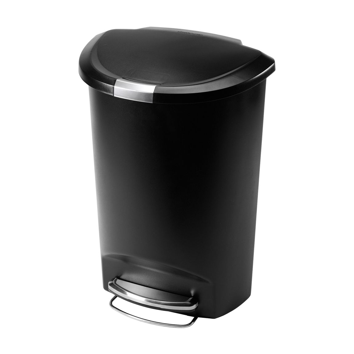 50L Semi Round Black Pedal Bin main product photo