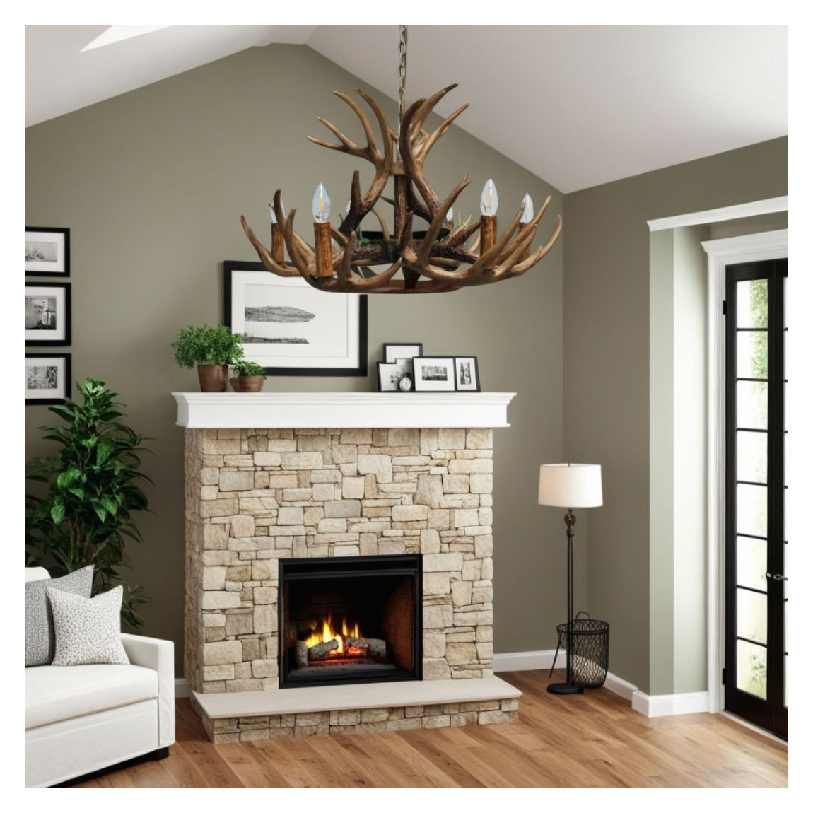 Lochranza 6 Light Rustic Antler Pendant Ceiling Light main product photo