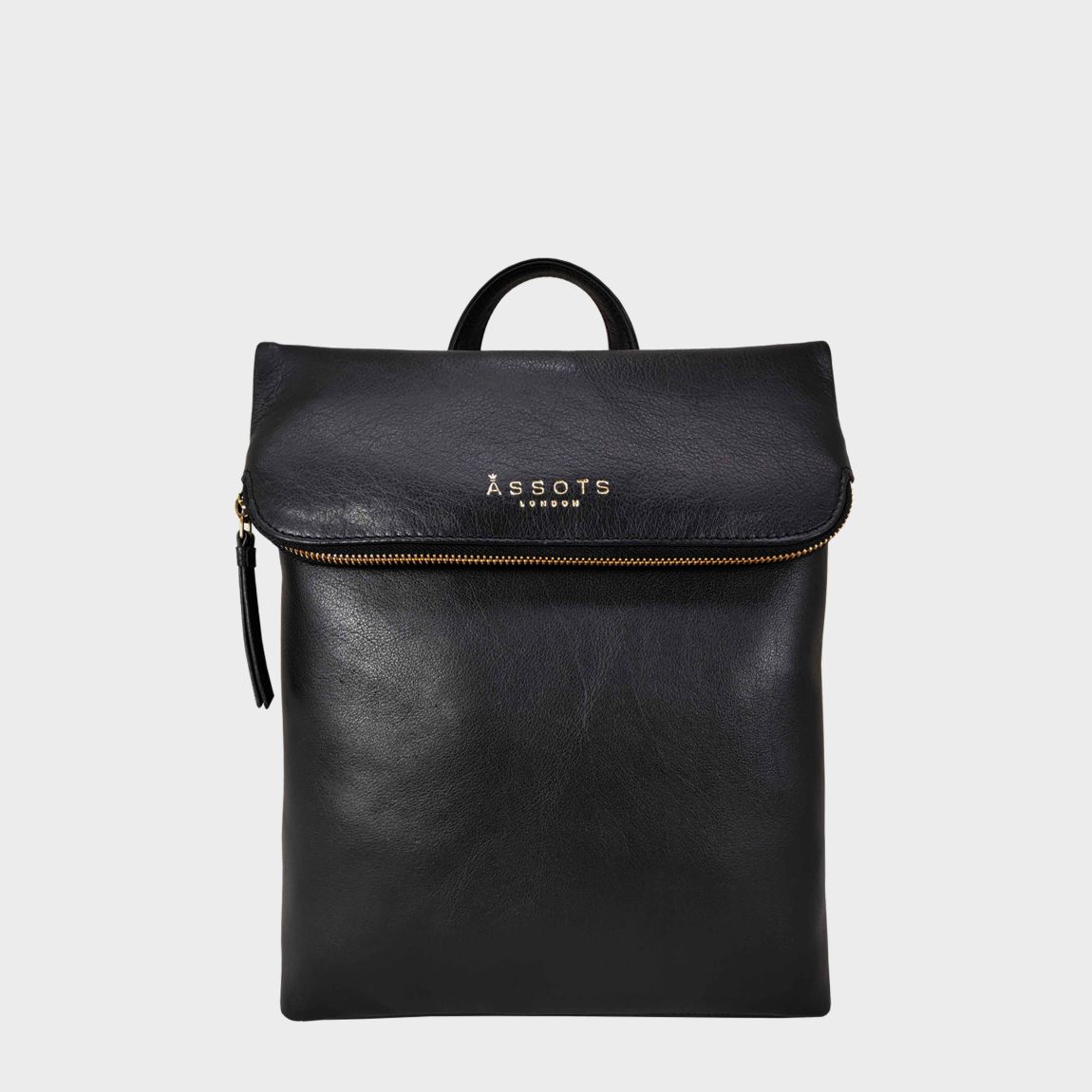 MERLIN' Full Grain Leather Zip Around Flap-over Backpack main product photo