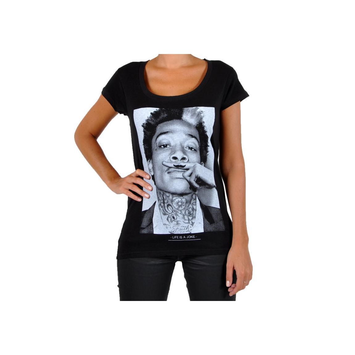 Tee Shirt Wizka W Wiz Khalifa Noir main product photo