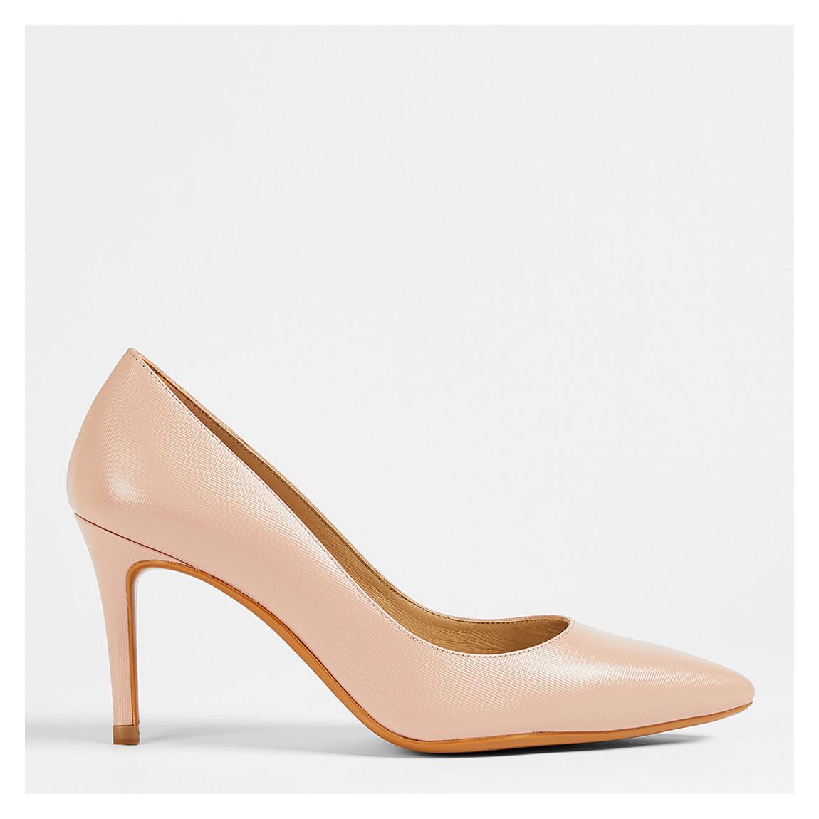 Pink Leather Alyssa Court Heel main product photo