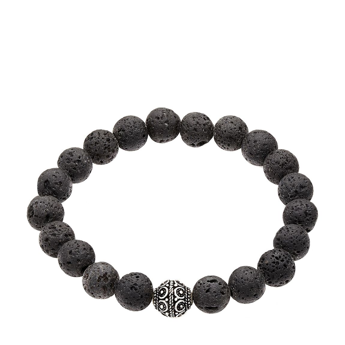 Black Lava Bead Bracelet main product photo