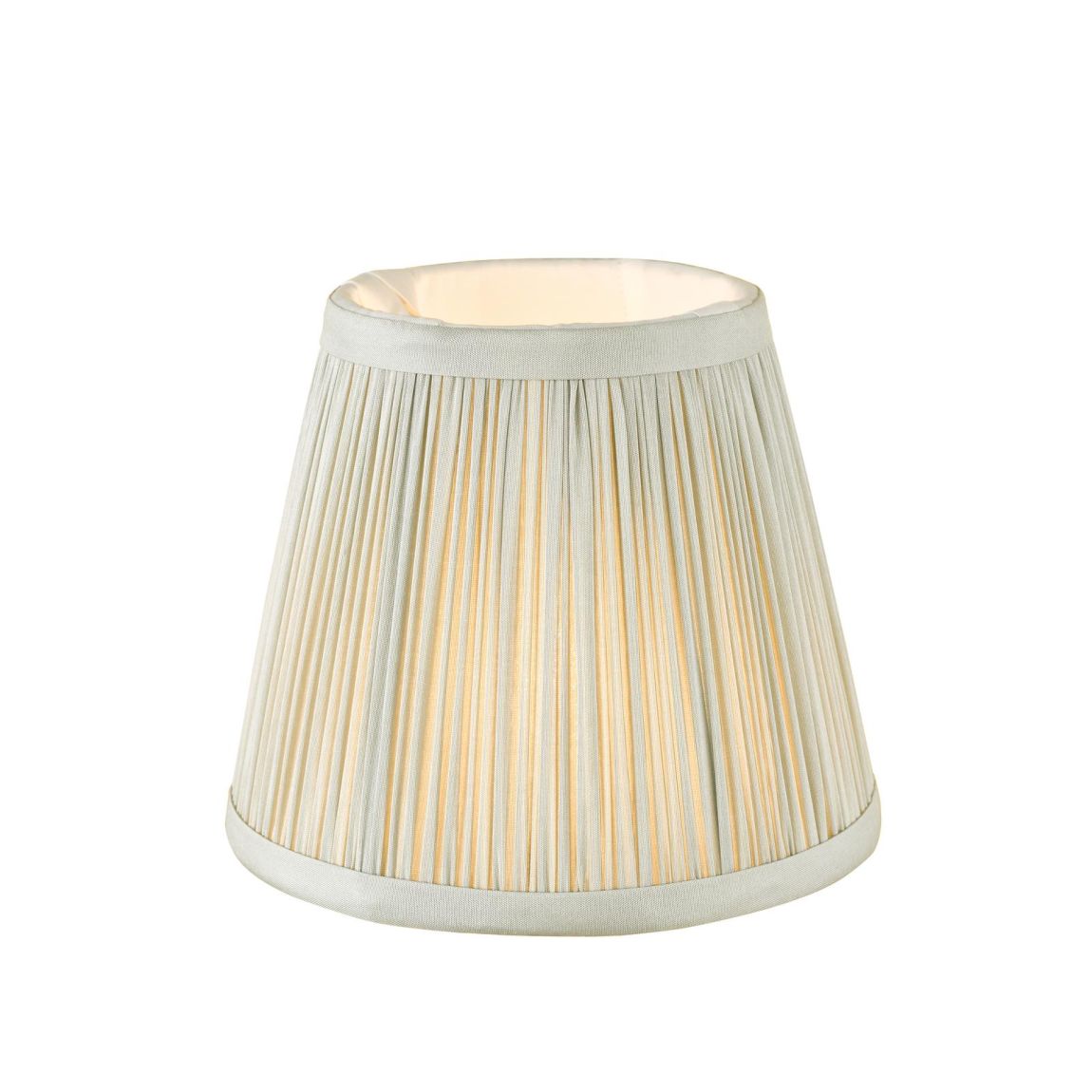 Noelle Grey Silk Pleated Shade 14cm main product photo