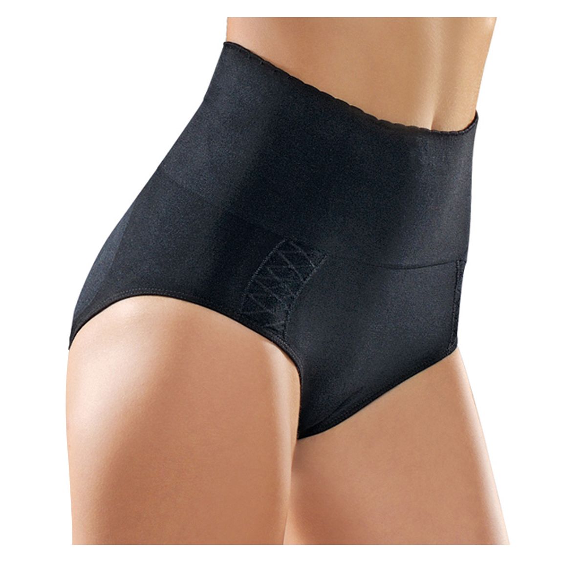 Black Slip Gold High Waisted Briefs main product photo