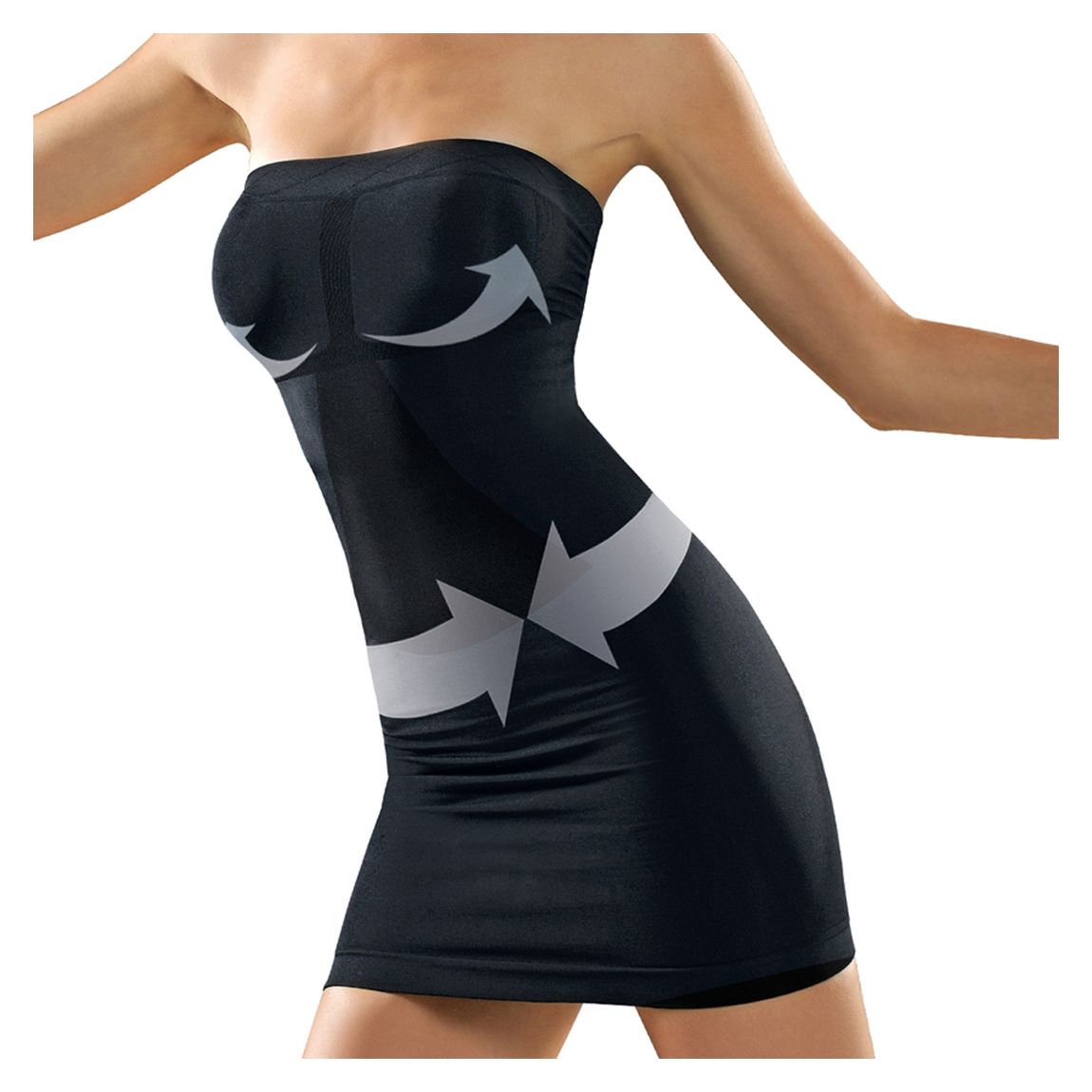 Black Gold Strapless Dress main product photo
