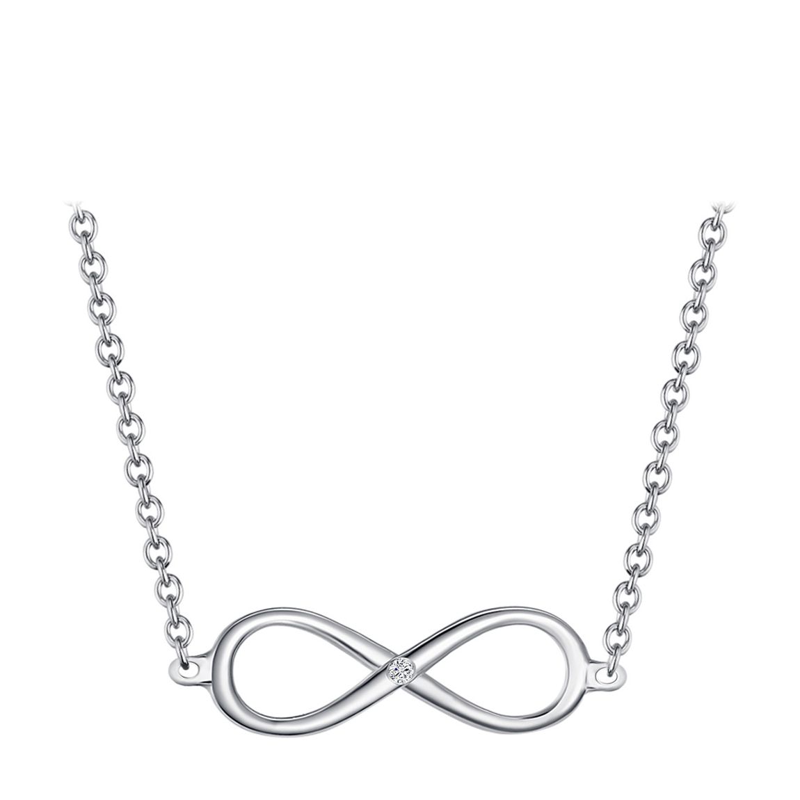 Sterling Silver Infinity Pendant Necklace main product photo