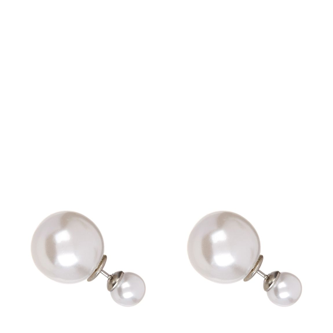 White Pearl Stud Earrings main product photo