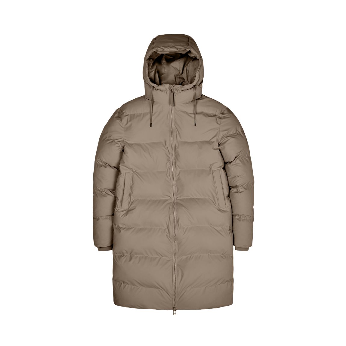 Taupe Alta Unisex Longer Waterproof Puffer Jacket main product photo