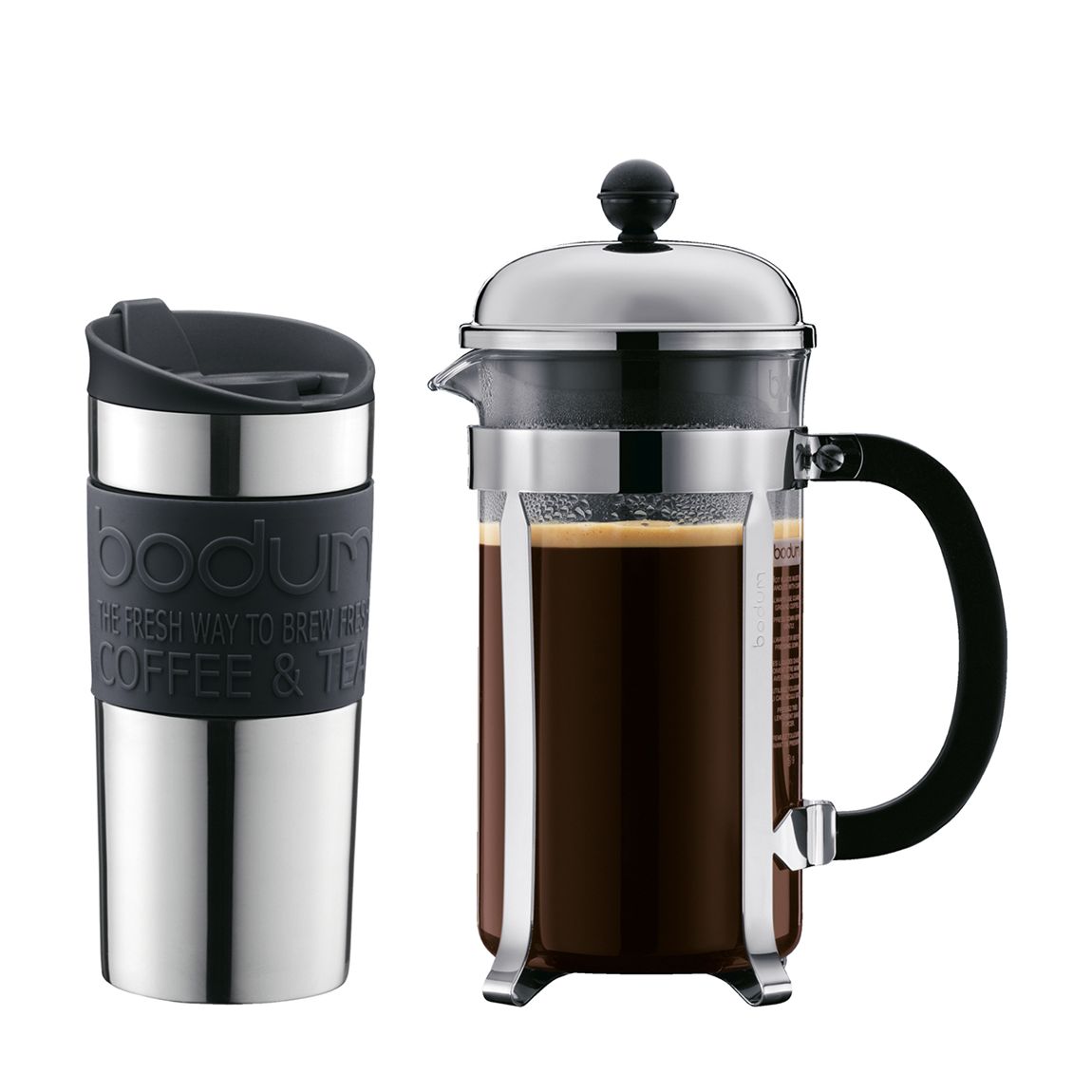 Chambord Set - 8 Cup Coffee Make and Small Vacuum Travel Set main product photo