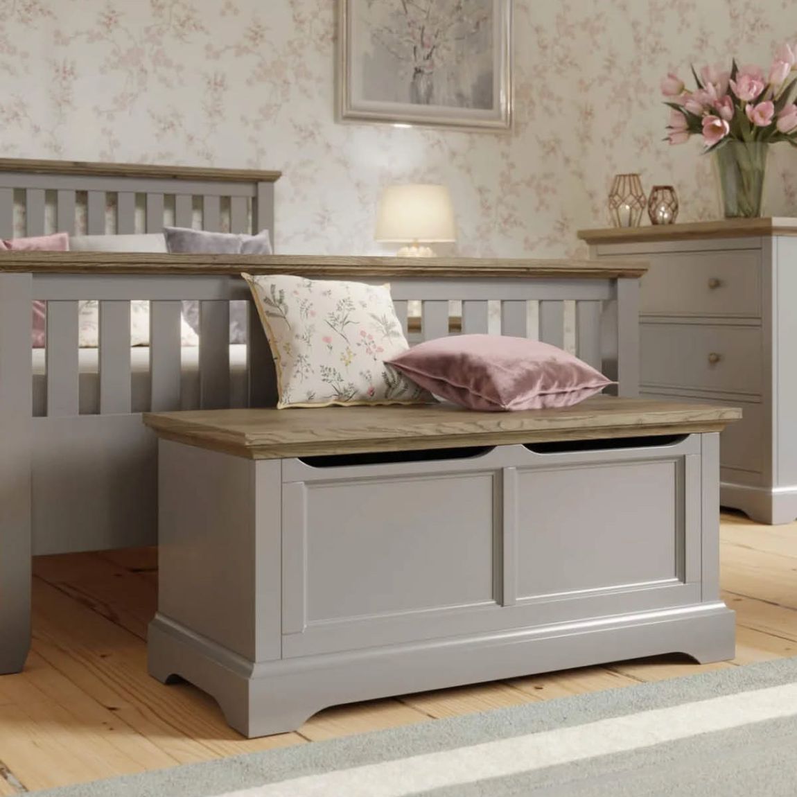 Oakham Blanket Box Pale French Grey main product photo