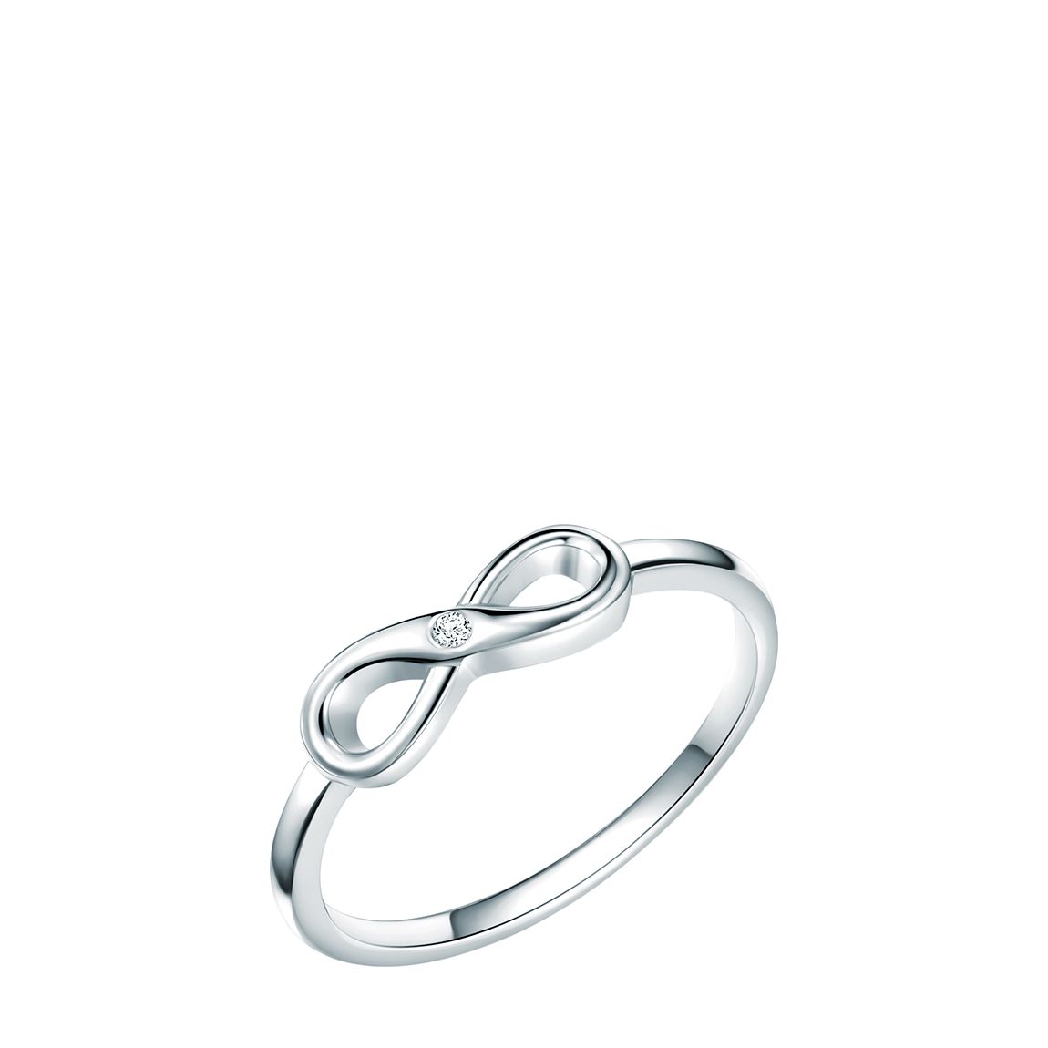 Silver Infinity Diamond Ring main product photo