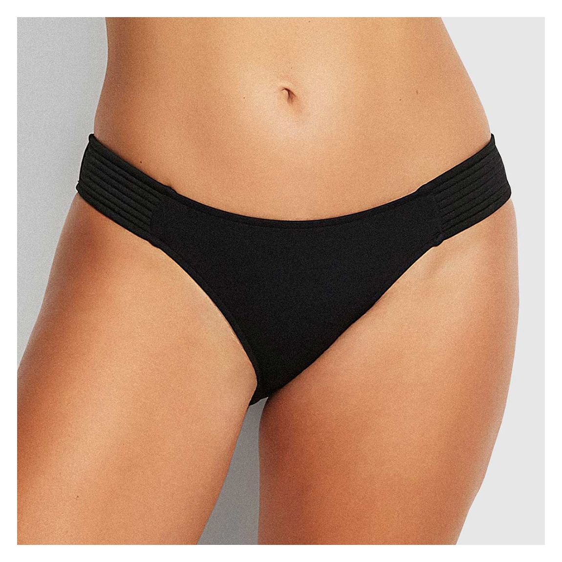 Black Quilted Hipster Briefs main product photo