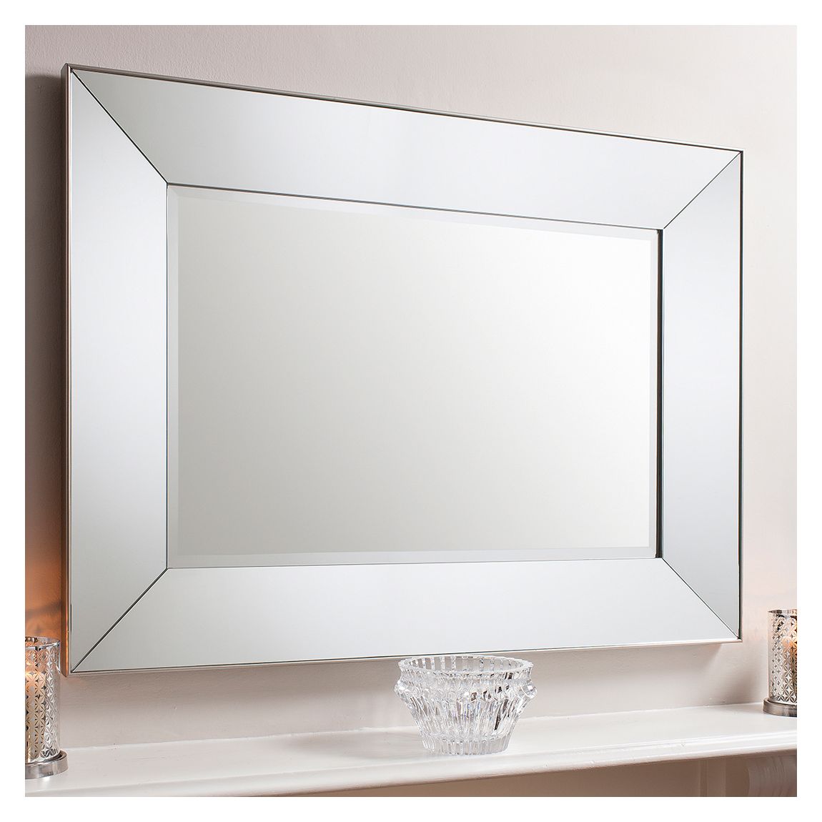 Vain Rectangle Mirror, Silver main product photo