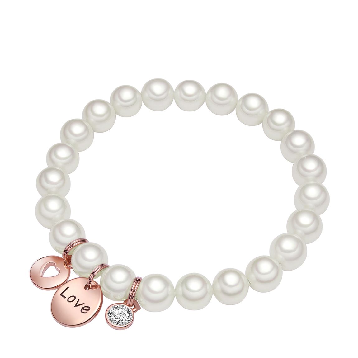 White Pearl Love Bracelet main product photo