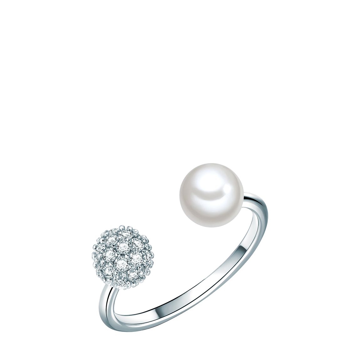 Silver Pearl Ring 6mm main product photo