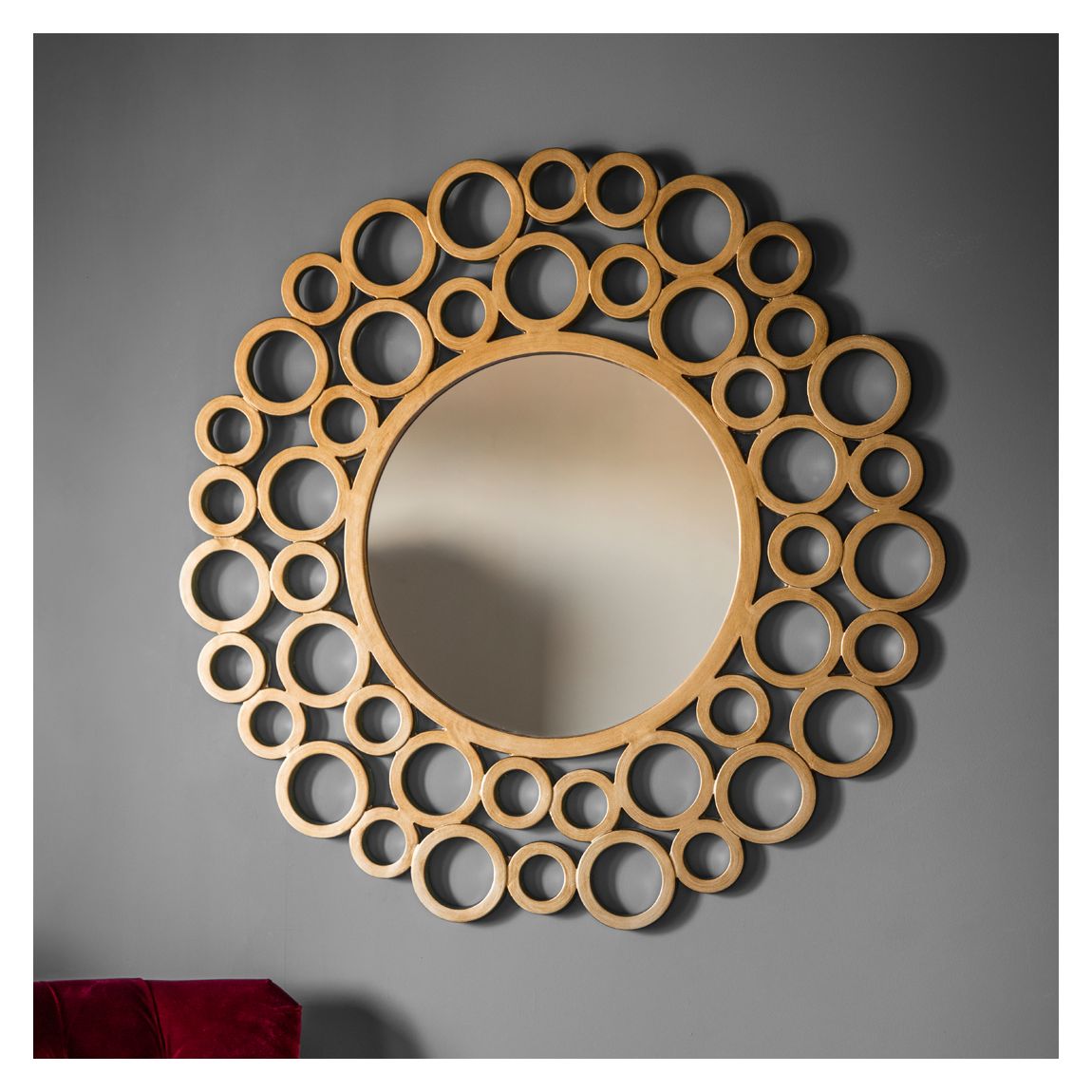 Wright Circular Mirror, Gold main product photo