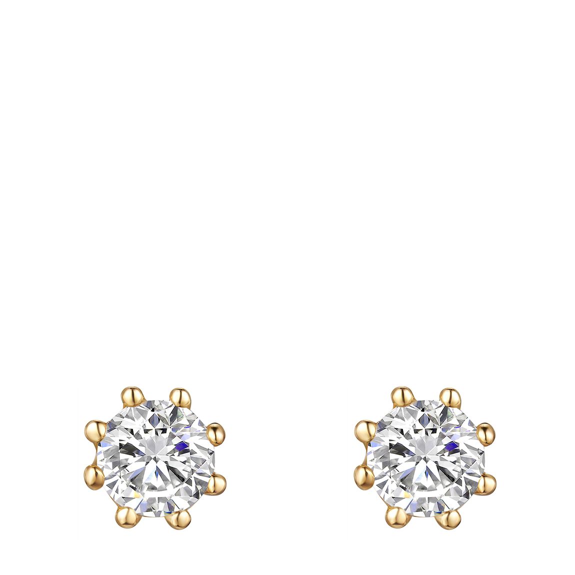 Gold Crystal Stud Earrings main product photo